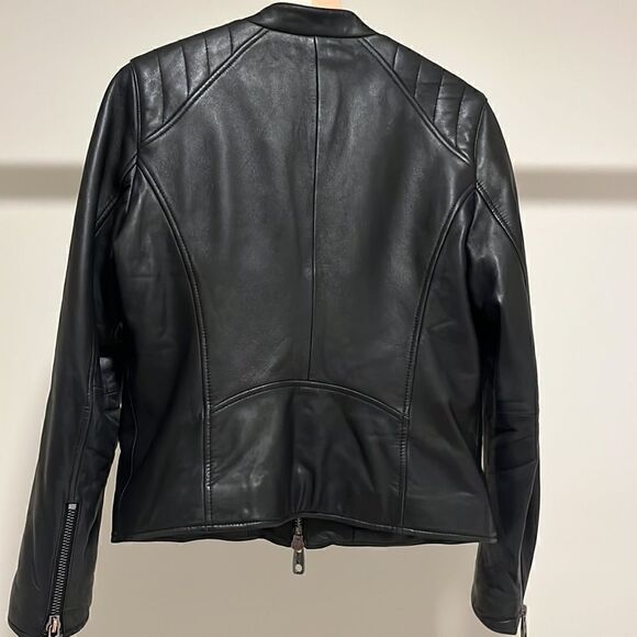 Emporio Armani quilted leather moto jacket - Picture 3 of 5